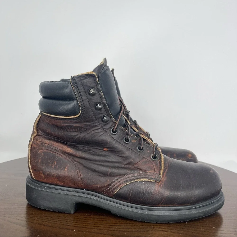 Red Wing Boots Women's 8B Brown Leather Hard Toe‎ Safety Work Utility 39506